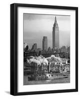 Navy Ship Sailing Through the Harbor During the Navy Day Parade-William C^ Shrout-Framed Photographic Print