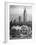 Navy Ship Sailing Through the Harbor During the Navy Day Parade-William C^ Shrout-Framed Photographic Print