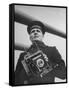 Navy Soldier Holding Camera-George Strock-Framed Stretched Canvas