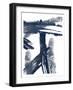 Navy Striking Seams 1-Marcus Prime-Framed Art Print