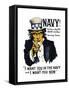 Navy! Uncle Sam is Calling You, c.1917-null-Framed Stretched Canvas