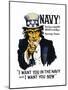 Navy! Uncle Sam is Calling You, c.1917-null-Mounted Art Print