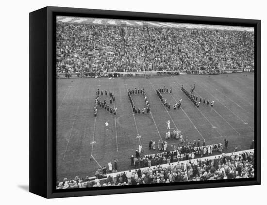 Navy vs. Notre Dame Football Game Half Time Tribute to its Legendary Coach, the Late Knute Rockne-Frank Scherschel-Framed Stretched Canvas