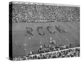 Navy vs. Notre Dame Football Game Half Time Tribute to its Legendary Coach, the Late Knute Rockne-Frank Scherschel-Stretched Canvas