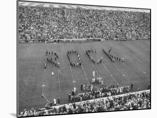 Navy vs. Notre Dame Football Game Half Time Tribute to its Legendary Coach, the Late Knute Rockne-Frank Scherschel-Mounted Photographic Print