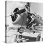 Navy Wave Aviation Machinist's Mates, Working on an North American Aviation Snj Training Plane-null-Stretched Canvas