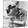 Navy Wave Aviation Machinist's Mates, Working on an North American Aviation Snj Training Plane-null-Mounted Photo