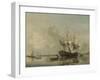 Navys Frigate Rotterdam on the Maas Off Rotterdam-Nicolaas Baur-Framed Art Print