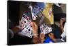 Naxi Women Playing a Local Game of Cards, Lijiang, Yunnan, China, Asia-Bruno Morandi-Stretched Canvas