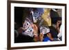 Naxi Women Playing a Local Game of Cards, Lijiang, Yunnan, China, Asia-Bruno Morandi-Framed Photographic Print