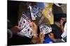 Naxi Women Playing a Local Game of Cards, Lijiang, Yunnan, China, Asia-Bruno Morandi-Mounted Photographic Print