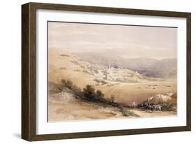 Nazareth, April 28th 1839, Plate 28 from Volume I of "The Holy Land", Pub. 1842-David Roberts-Framed Giclee Print