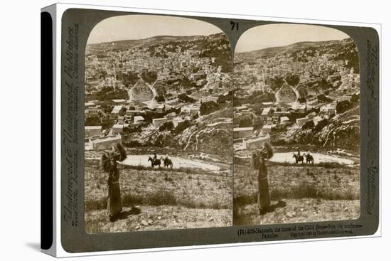 Nazareth, as Seen from the North-East, Palestine, 1900-Underwood & Underwood-Stretched Canvas