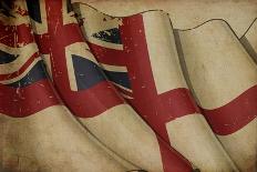 British Naval Flag Old Paper-nazlisart-Stretched Canvas