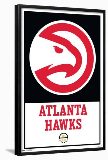 NBA Atlanta Hawks - Logo 21-Trends International-Framed Poster