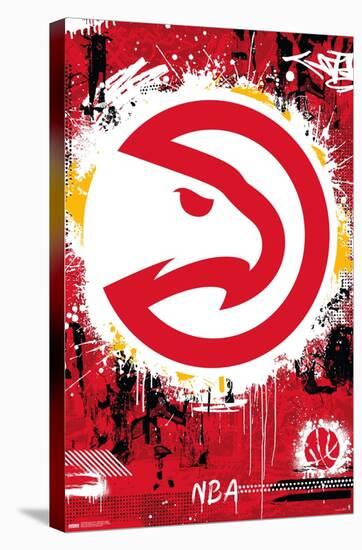 NBA Atlanta Hawks - Maximalist Logo 23-Trends International-Stretched Canvas