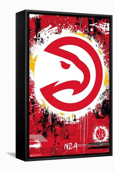 NBA Atlanta Hawks - Maximalist Logo 23-Trends International-Framed Stretched Canvas