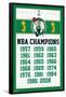 NBA Boston Celtics - Champions 13-Trends International-Framed Poster