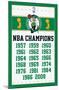 NBA Boston Celtics - Champions 13-Trends International-Mounted Poster