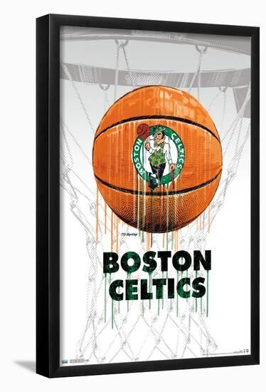 NBA Boston Celtics - Drip Ball 20-Trends International-Framed Poster