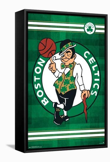 NBA Boston Celtics - Logo 14-Trends International-Framed Stretched Canvas