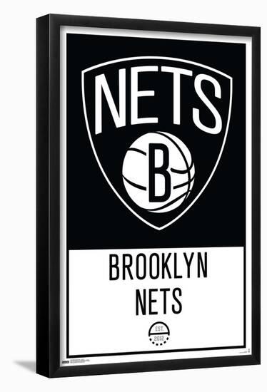 NBA Brooklyn Nets - Logo 21-Trends International-Framed Poster