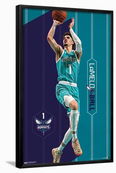 NBA Charlotte Hornets - LaMelo Ball 23-Trends International-Framed Poster