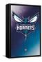 NBA Charlotte Hornets - Logo 14-Trends International-Framed Stretched Canvas