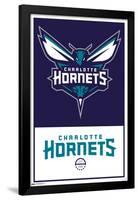 NBA Charlotte Hornets - Logo 21-Trends International-Framed Poster