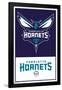 NBA Charlotte Hornets - Logo 21-Trends International-Framed Poster