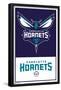 NBA Charlotte Hornets - Logo 21-Trends International-Framed Poster