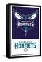 NBA Charlotte Hornets - Logo 21-Trends International-Framed Stretched Canvas