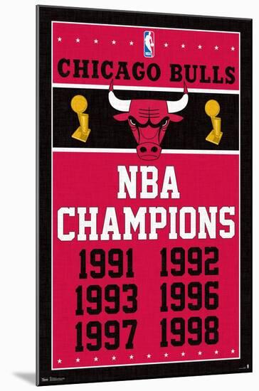 NBA Chicago Bulls - Champions 13-Trends International-Mounted Poster