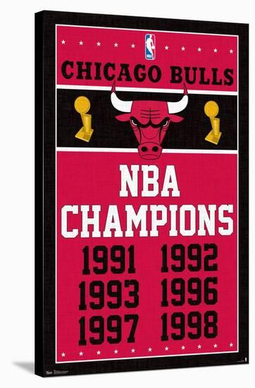 NBA Chicago Bulls - Champions 13-Trends International-Stretched Canvas