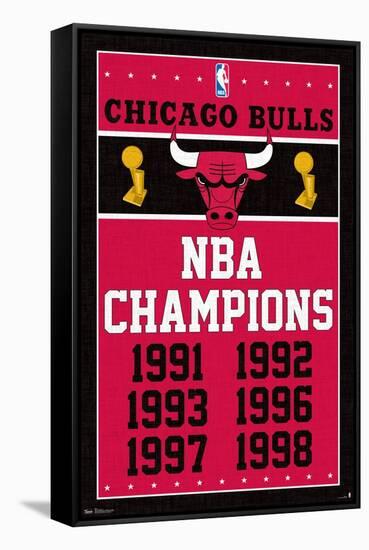 NBA Chicago Bulls - Champions 13-Trends International-Framed Stretched Canvas