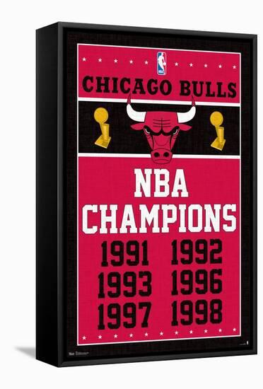 NBA Chicago Bulls - Champions 13-Trends International-Framed Stretched Canvas