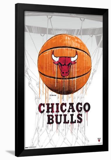 NBA Chicago Bulls - Drip Basketball 21-Trends International-Framed Poster