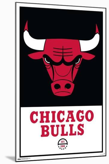 NBA Chicago Bulls - Logo 21-Trends International-Mounted Poster