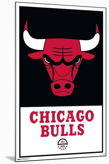 NBA Chicago Bulls - Logo 21-Trends International-Mounted Poster