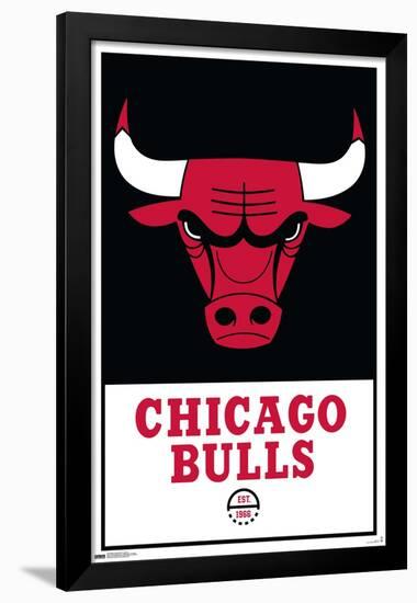 NBA Chicago Bulls - Logo 21-Trends International-Framed Poster