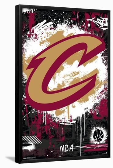 NBA Cleveland Cavaliers - Maximalist Logo 23-Trends International-Framed Poster