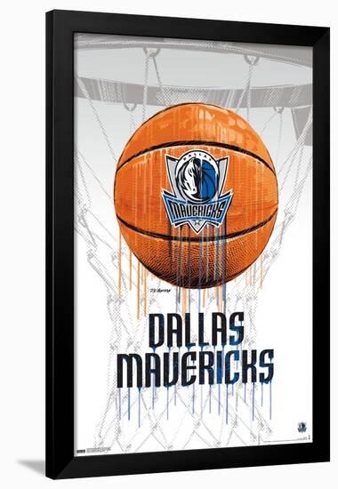 NBA Dallas Mavericks - Drip Basketball 21-Trends International-Framed Poster