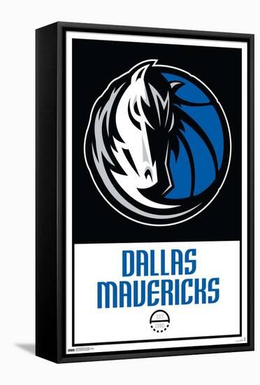 NBA Dallas Mavericks - Logo 21-Trends International-Framed Stretched Canvas