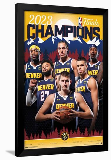 NBA Denver Nuggets - 2023 NBA Finals Champions-Trends International-Framed Poster