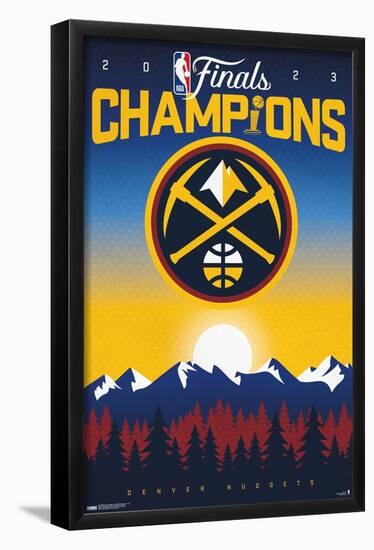 NBA Denver Nuggets - 2023 NBA Finals Team Logo-Trends International-Framed Poster