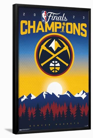 NBA Denver Nuggets - 2023 NBA Finals Team Logo-Trends International-Framed Poster