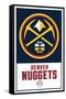 NBA Denver Nuggets - Logo 21-Trends International-Framed Stretched Canvas