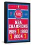 NBA Detroit Pistons - Champions 17-Trends International-Framed Poster
