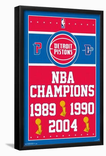 NBA Detroit Pistons - Champions 17-Trends International-Framed Poster