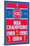 NBA Detroit Pistons - Champions 17-Trends International-Mounted Poster